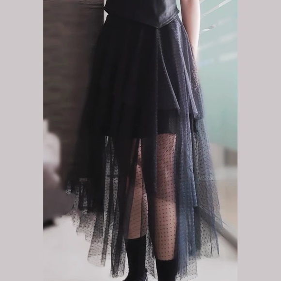 Mesh high waist maxi skirt - Picture 3 of 4